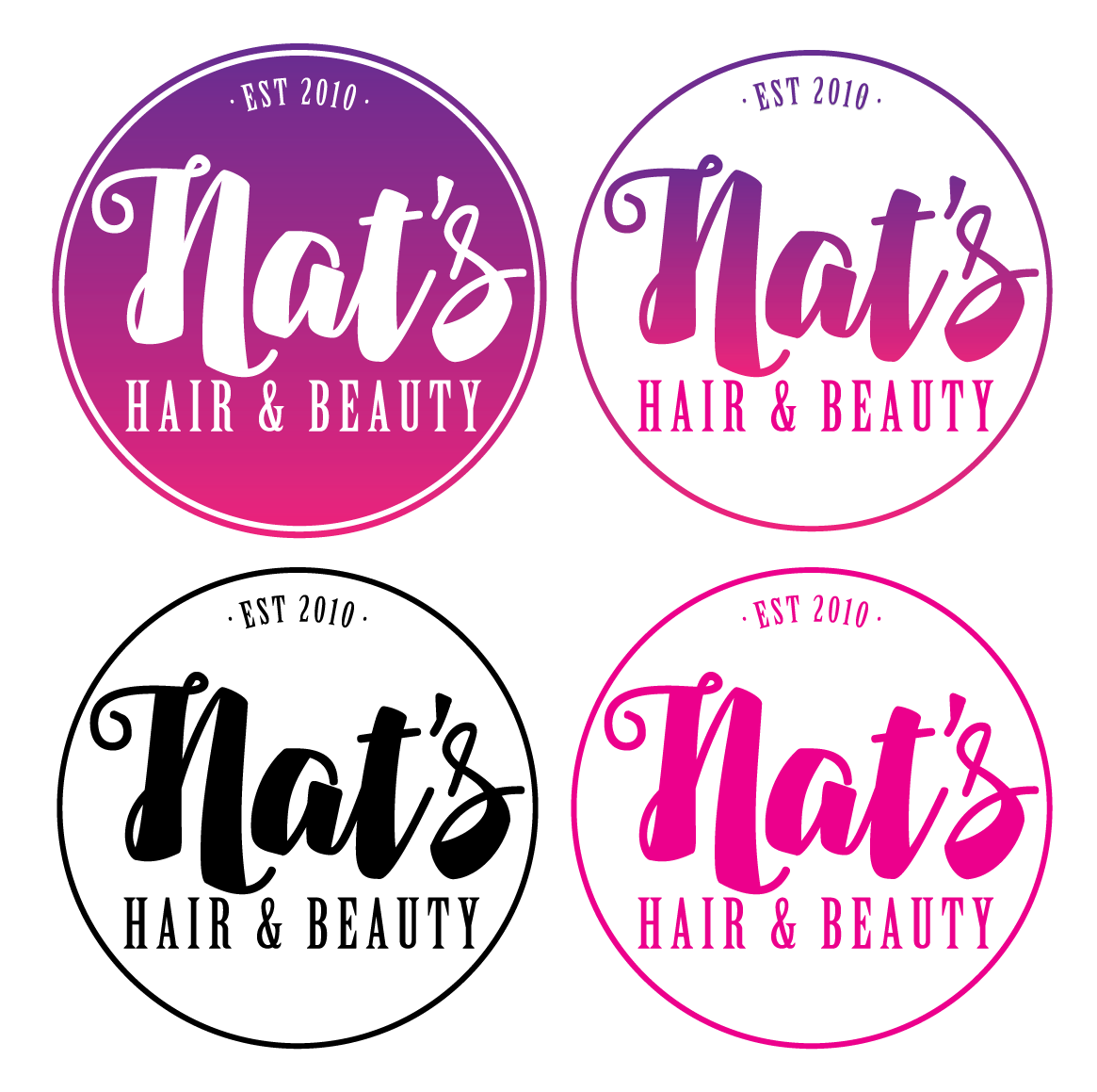 Nat's Hair & Beauty Logo Design