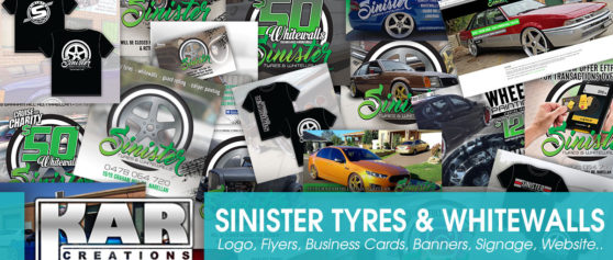 Sinister Tyres & Whitewalls – Full Branding Suite